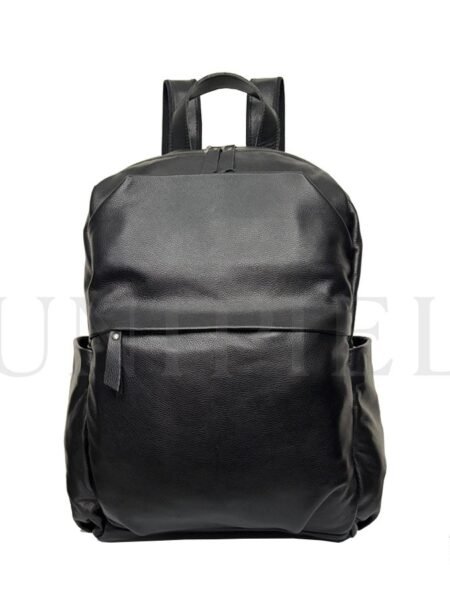 MHU12122001 Mochila de Cuero Vacuno Negro