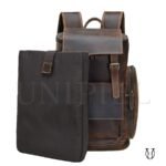MHU14022025 Mochila de Cuero Vacuno Marrón Jaspeado 6