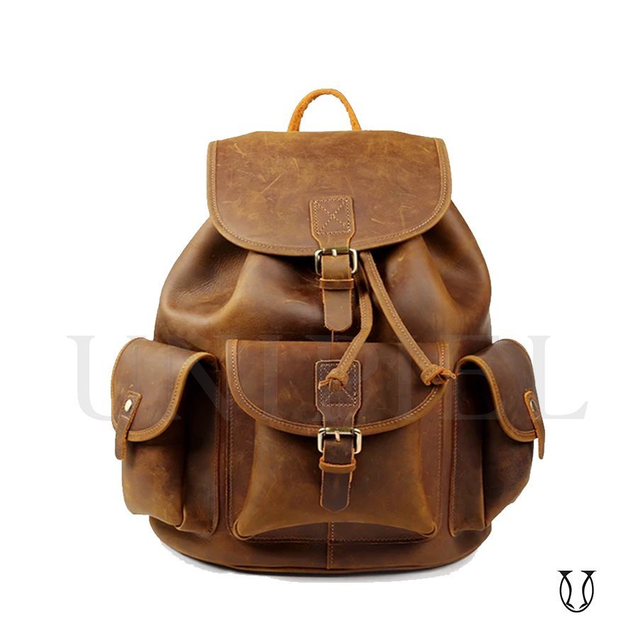 MHU15722003 Mochila de cuero vacuno Marrón