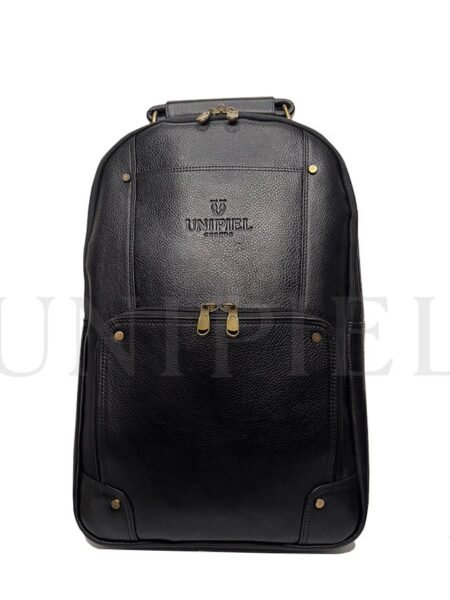 MHU16022001 Mochila de Cuero Vacuno Negro