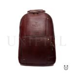 MHU16022010 Mochila de Cuero Vacuno Guinda 1