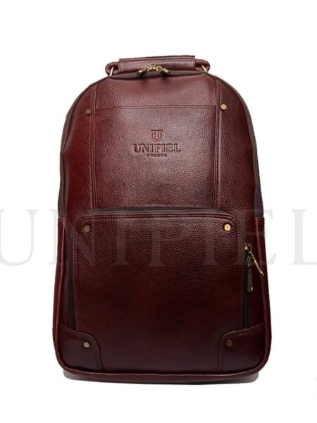 MHU16022010 Mochila de Cuero Vacuno Guinda
