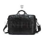 MNU07822001 Maletín mochila de cuero res Negro 3