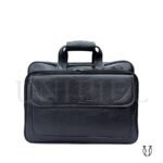 MNU13722001 Maletín de Cuero Vacuno Triple Negro 1