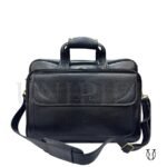MNU13722001 Maletín de Cuero Vacuno Triple Negro 2