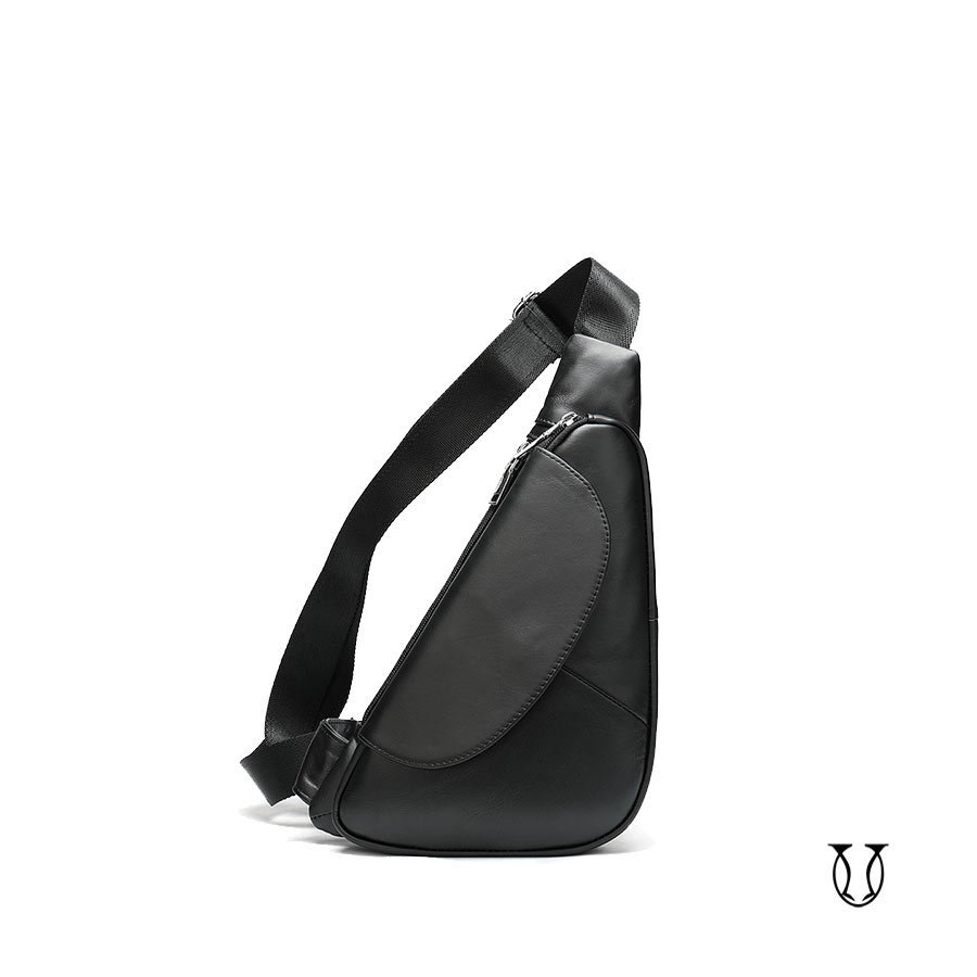 MHU03522001 Mochila Canguro de cuero vacuno Negro