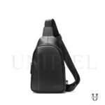 MHD13122001 Mochila Canguro de cuero vacuno Negro 1