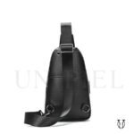 MHD13122001 Mochila Canguro de cuero vacuno Negro 2