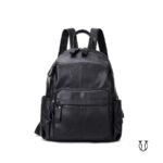 MHU 04022001 Mochila de cuero vacuno Negro 1