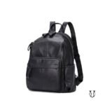 MHU 04022001 Mochila de cuero vacuno Negro 3