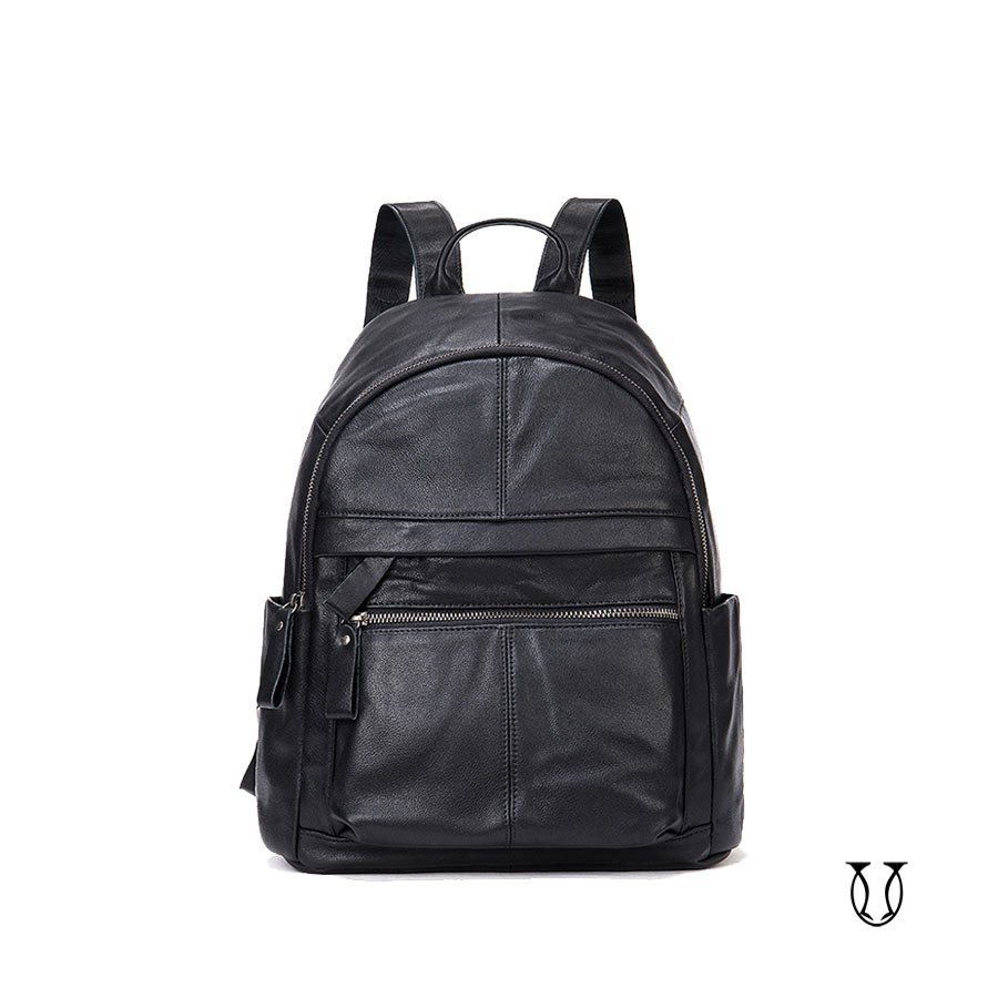 MHU 04322001 Mochila de cuero vacuno Negro