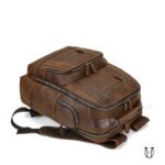 MHU09122025 Mochila de cuero vacuno Marrón 11