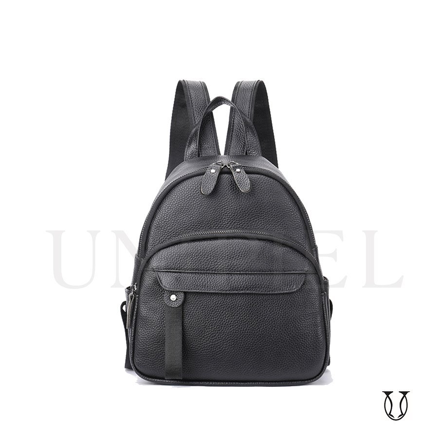 MHU10222001 Mochila de cuero vacuno Negro