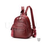 MHU10222010 Mochila de cuero vacuno Guinda 2