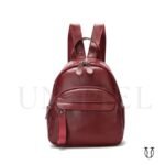 MHU10222010 Mochila de cuero vacuno Guinda 1