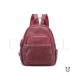 MHU 10322010 Mochila de cuero vacuno Rojo 1