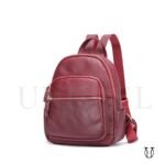 MHU 10322010 Mochila de cuero vacuno Rojo 2