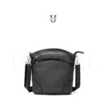 MRU08122001 Cartera morral de cuero vacuno Negro 1