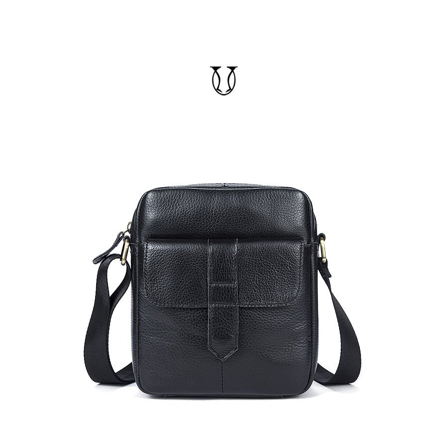 MRU05122001 Morral de cuero vacuno Negro