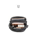 MRU05922001 Morral de cuero vacuno Negro 3
