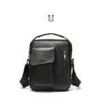 MRU04922001 Morral de cuero vacuno Negro 1