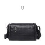 CRD17822001 Morral de cuero vacuno negro 2