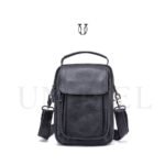 MRU06822001 Morral de cuero vacuno Negro 1