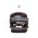 MRU06822001 Morral de cuero vacuno Negro 3