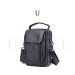 MRU06822001 Morral de cuero vacuno Negro 2