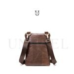MRU07622003 Morral de cuero vacuno Marrón 3