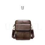 MRU07722137 Morral de cuero vacuno Café 1