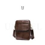 MRU07722137 Morral de cuero vacuno Café 2