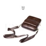 MRU07722137 Morral de cuero vacuno Café 6