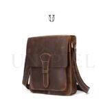 MRU09022003 Morral de cuero vacuno Marrón 2