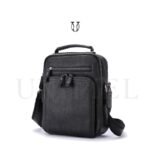 MRU11522001 Morral de cuero vacuno Negro 3