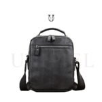 MRU11522001 Morral de cuero vacuno Negro 2