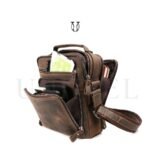 MRU11522002 Morral de cuero vacuno Marrón 5