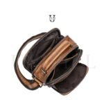 MRU11522001 Morral de cuero vacuno Negro 4