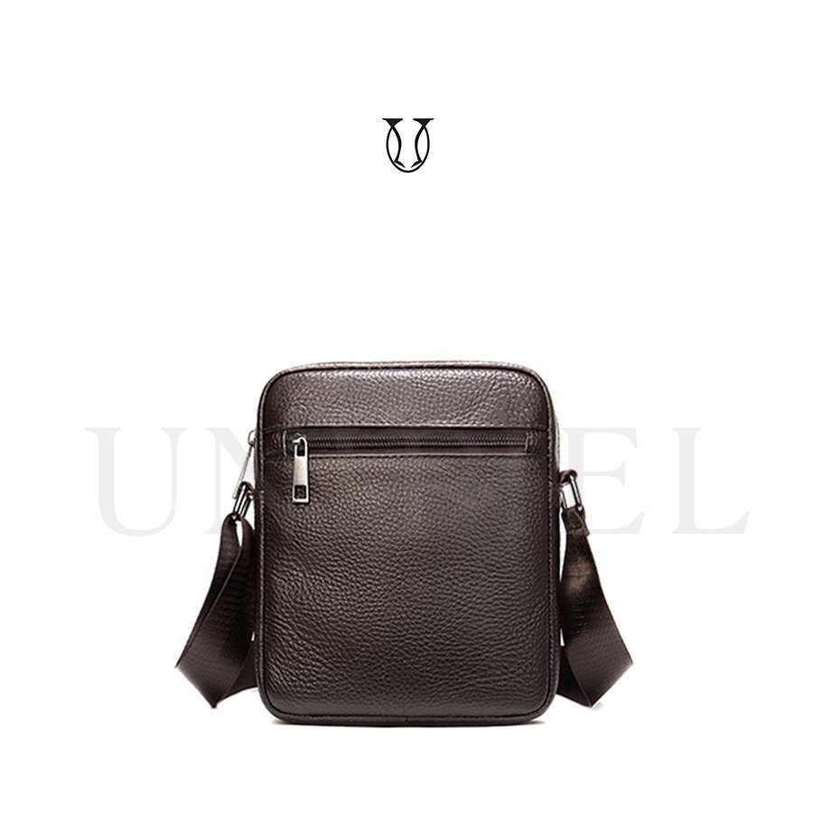 MRU12822002 Morral de cuero vacuno moro