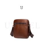 MRU12822060 Morral de cuero vacuno caramelo 3