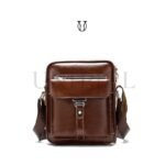 MRU01922013 Morral de cuero vacuno Marrón 1