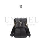 MRU00822001 Morral de cuero vacuno Negro 2