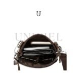 MRU01122137 Morral de cuero vacuno Café 5