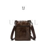 MRU01122001 Morral de cuero vacuno negro 2