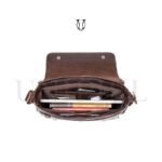 MRU07222003 Maletín Morral de cuero res Marrón 5