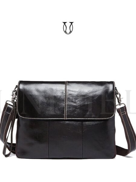 MRU14622002 Morral de Cuero Vacuno Moro
