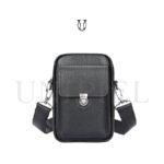 MRU16322001 Morral de Cuero Vacuno Negro 1
