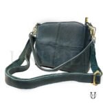 MRU17422014 Cartera Morral de Cuero de Res Verde 4