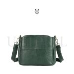 MRU17422014 Cartera Morral de Cuero de Res Verde 1