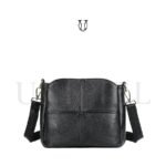 MRU17422001 Cartera Morral de Cuero de Res Negro 1